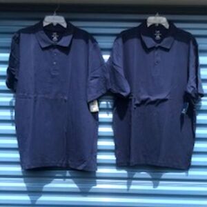 Jersey Polo Style Shirts . Size: Large {42-44} . {2} Casual or Work . George